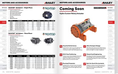 Bailey motors and accessories catalog spread