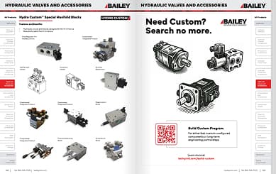 Bailey hydro custom manifold blocks catalog spread