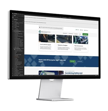 Waste Connections website development in progress
